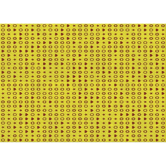 Ahgly Company Tapis Rectangulaire Lavable en Machine Intérieur Transitionnel Jaune Canari, 2 Pieds x 5 Pieds