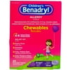 2 Pack Childrens Benadryl Allergy Chewables Grape 20 Tablets Each