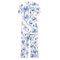 thumbnail image 4 of Qiopertar Liquidation à Moins de 5$ Blouse Décontractée à Col Rond Manches Courtes Mode Pantalon Ensemble de Pyjama Grandes Économies de Vacances!, 4 of 4