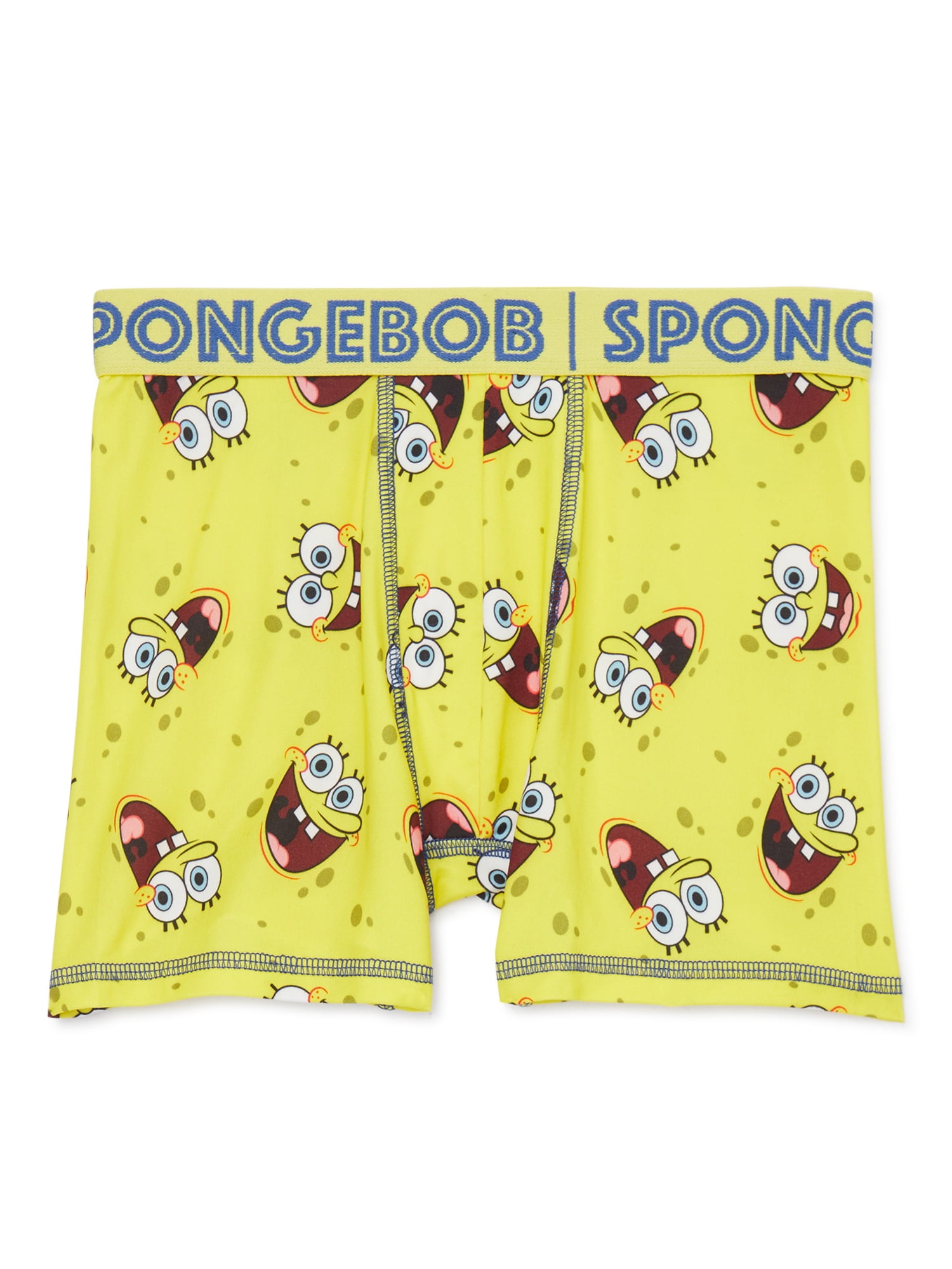SpongeBob SquarePants Boys Allover Print Boxer Briefs, 4-Pack, Sizes XS-XL