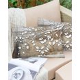 thumbnail image 4 of Waterproof Outdoor Throw Pillows with Inserts 12"x20", White Branches Soft Decorative Pillowcases for Couch Bedroom, Brown Beige Wooden Grain Pillow Covers for Sofa Living Room, 4 of 8