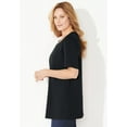 thumbnail image 3 of Catherines Women's Plus Size Easy Fit Short Sleeve Scoopneck Tunic, 3 of 3