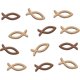 thumbnail image 1 of Decoración de mesa JanHm 100 peces de madera, 1 of 5