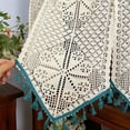 thumbnail image 3 of Rustic Boho Curtain Valance for Cafe Kitchen Window Handmade Crochet Curtain Tiers Farmhouse Room Divider, 3 of 6