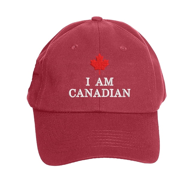MIASHUI Canada Baseball Cap Adjustable Canada Day Hat for Men Women,Red,One Size