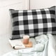 thumbnail image 4 of Fotbe White And Black Plaid Funda de Almohada Decorativa Estilo Occidental, Lujo en Algodón, Fundas para Almohadas King, Cojín Estampado para Decoración del Hogar-20"x30", 4 of 6