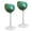 Green, variant on SENIURIS 2 Pcs Conch Seashell Wine Glasses, Drinkware Stemware Drinking, for Birthday Beach Party. (White)