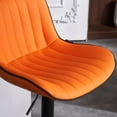 thumbnail image 4 of YOUNIKE Bar Stools Set of 2 PU Leather Soft Cushion Adjustable Swivel Counter Bar Stools, Orange, 4 of 8