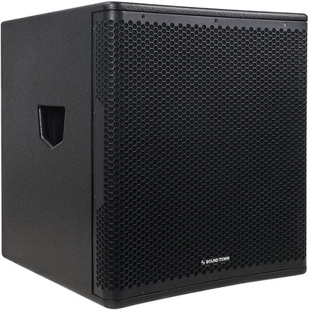 Sound Town METIS Series 2400 Watts 18" Powered PA/DJ Subwoofer with Class-D Amplifier, Painting Plywood, Black (METIS-PRO18AS)