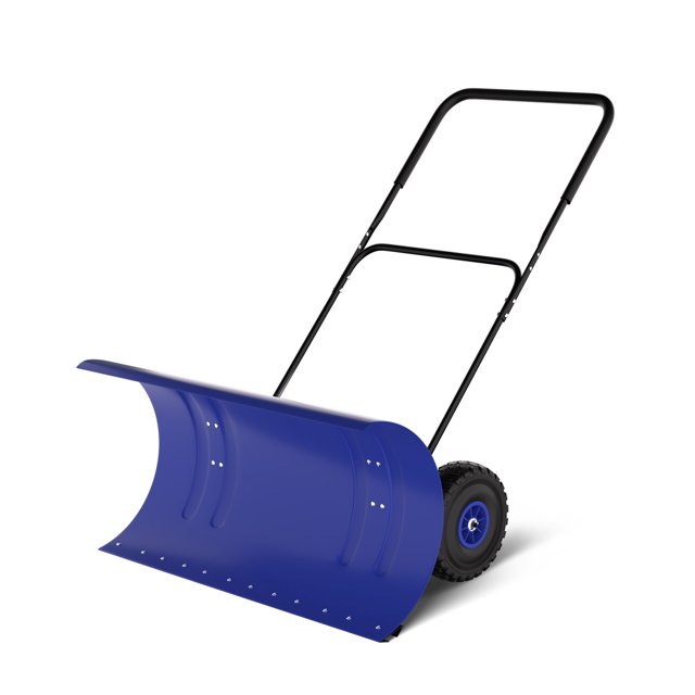 Pelle à Neige Robuste de 29 Ou 36 Pouces avec Poignée Ergonomique Réglable, Lame Multi-Angle, Construction en Acier, pour Allée Trottoir, Bleu Jaune Noir