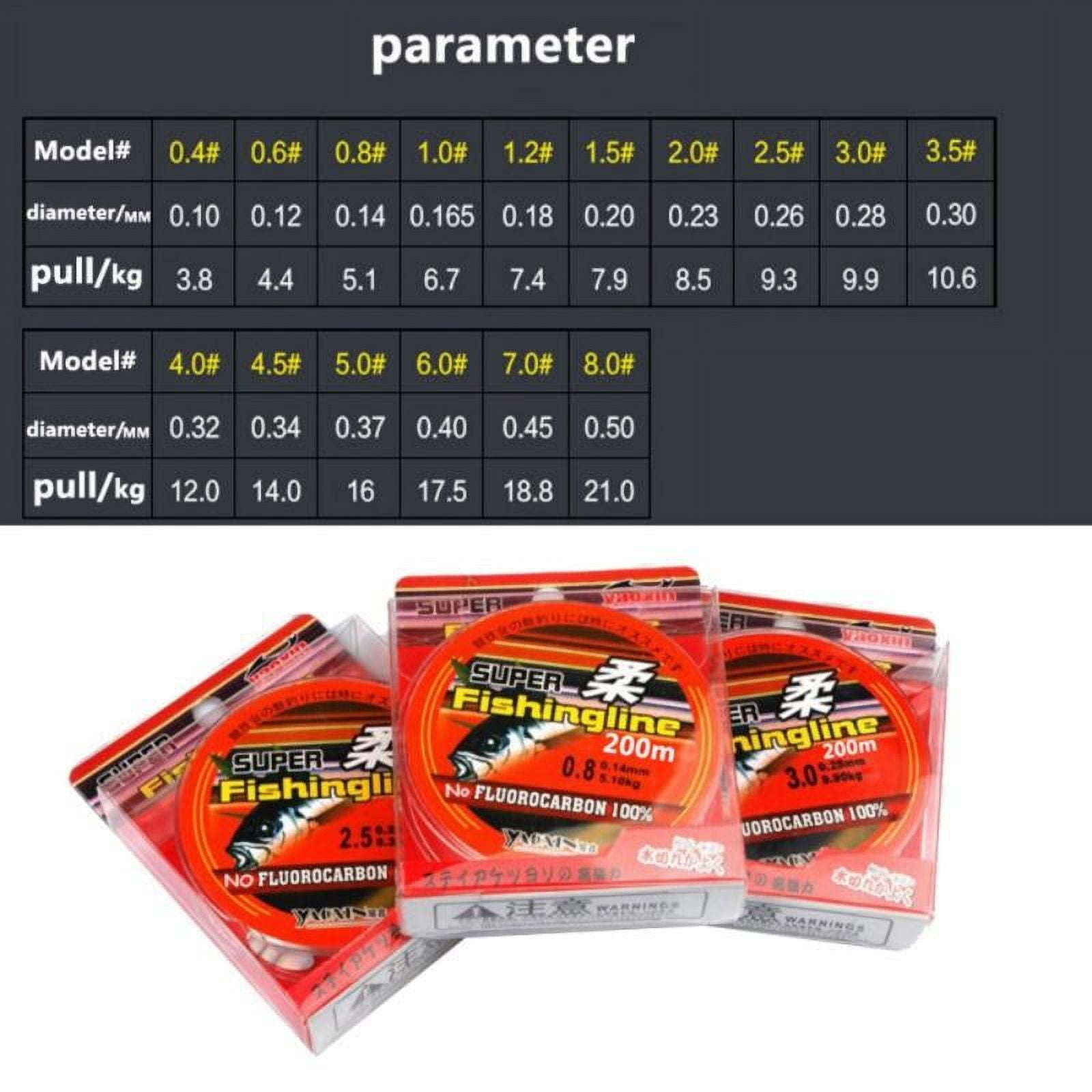 Ame 200M/219 Yard Nylon Fluorocarbon Fishing Main Line High Strength Freshwater Saltwater Wire Outdoor Accessories