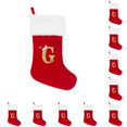 thumbnail image 2 of Advancent Calcetín De Papá Noel Personalizable - Regalo Para Niños Y Adultos Variedad De Estilos A Elegir Tela Grande Roja G G roja grande 10Conjunto, 2 of 6