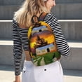 thumbnail image 5 of Rateoe Fall Village Scenery Pattern Durable Canvas Backpack for Men & Women – Stylish & Lightweight – Adjustable Straps, Multiple Pockets – Fits 15-17 Inch LaptopsMedium, 5 of 5