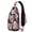 Palm Tree Horiz, variant on Ocean Sunset with Palm Trees Sling Bag, Lightweight Crossbody Daypack with Tropical Landscape Design, Perfect for Summer Travel and Commuting