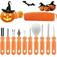 thumbnail image 2 of 10-Piece Pumpkin Carving Kit With Stainless Steel Tools And Non-Slip Handles Includes A Carrying Bag For Safe And Creative Halloween Crafting, 2 of 9