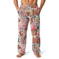 thumbnail image 3 of Trgacdwlo Christmas Flannel Pajama Pants for Men Snowflake Graphics Winter Fuzzy Mens Fleece Pj Bottoms Comfy Elastic Waist Straight Leg Lounge Pants Men, 3 of 7