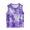 thumbnail image 2 of Spazoro Little and Big Girls Tank Tops Undershirts, Summer Breathable Sleeveless Tie Dye Camisole for Kids Girls Boys Purple Size 4 T, 2 of 6