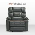 thumbnail image 4 of MCombo Lay Flat Power Lift Recliner for Bariatric Elderly, Infinite Position, Faux Leather(Dark Grey), 4 of 11