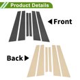 thumbnail image 3 of Unique Bargains Door Pillar Window Trim for BMW 5-Series 2004-2010 Carbon Fiber Pattern Black Front Rear Left Right Anti Scratch Sticker Pillar Posts Cover 6 Pcs, 3 of 8