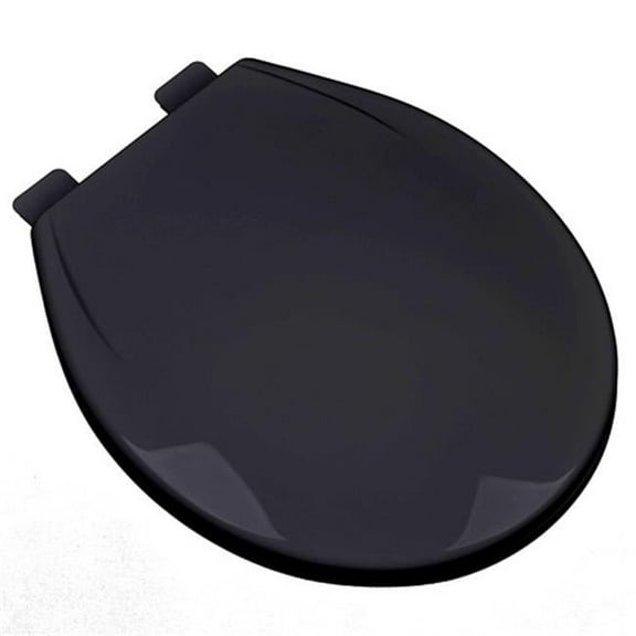 Slow Close Plastic Round Front Contemporary Design Toilet Seat, Black