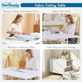 thumbnail image 5 of Sew Ready Folding Sewing Craft Table with Storage Drawers and Wheels, White/White, 5 of 9