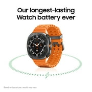 Samsung Galaxy Watch Ultra 47mm LTE Titanium Smart Watch, Titanium Gray, Orange Band