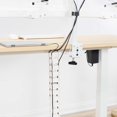 thumbnail image 5 of VIVO White Vertebrae Cable Management Kit, Standing Desk Quad Wire Organizer, 5 of 8