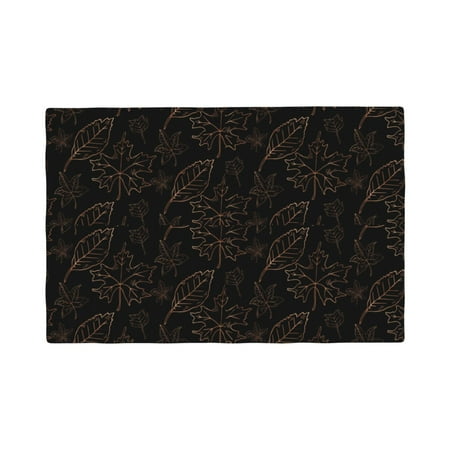 

Table Placemats Set of 6 - Autumn Leaves1 12x18 In Faux Linen Double Heat Resistant Place Mats Cloth Indoor/Outdoor Placemats Washable Table Mats for Dining Kitchen Party