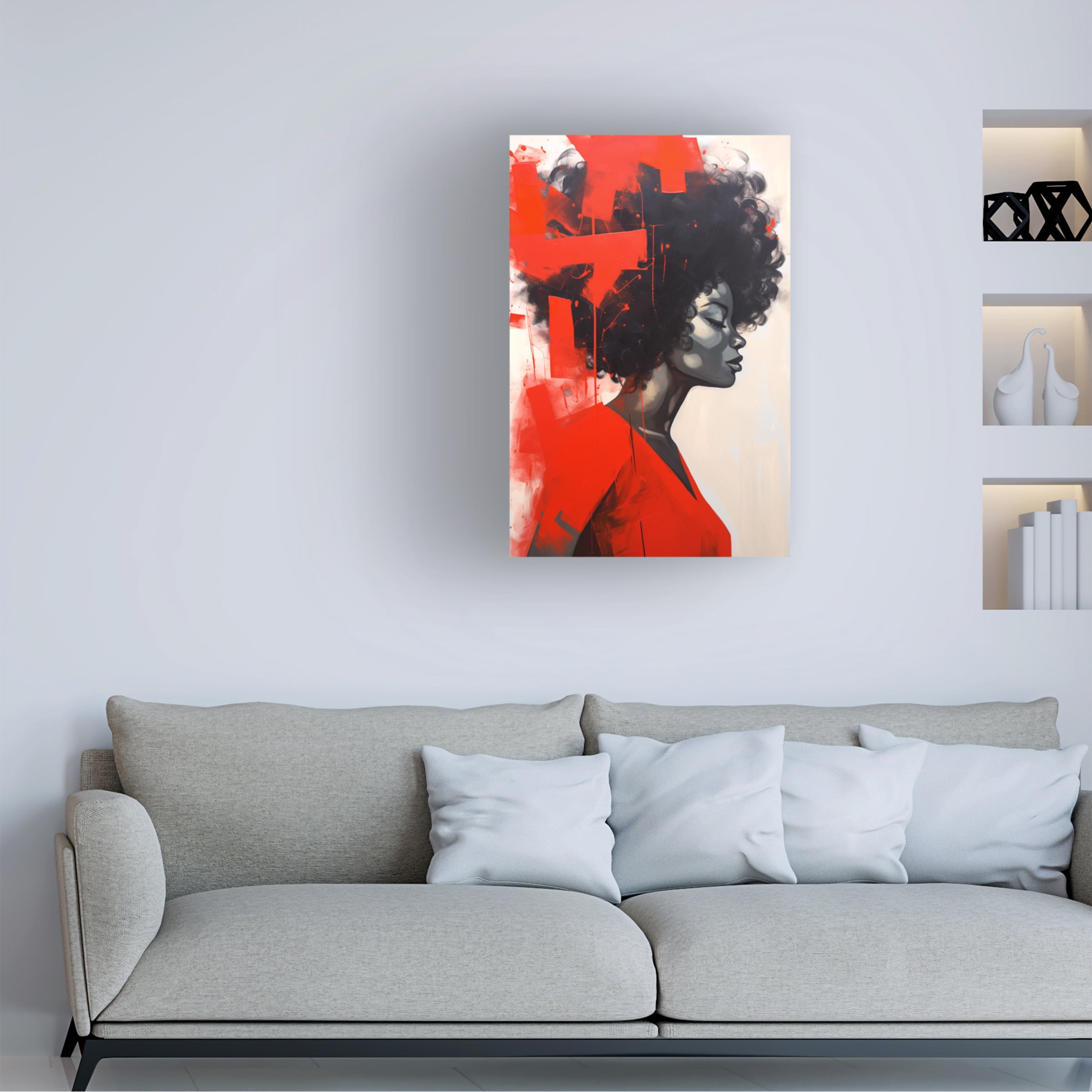 Canvas Wall Art - Ray Heere 'Colorful Model 9' Wall Art for Living Room, Bedroom, or Office DÃ©cor by Trademark Fine Art - 22 x 32 Inches