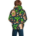thumbnail image 6 of Kll Unisex Kids Boys Girls Hooded Pocket Pullover Hoodies-Cute Hedgehogs Cactus Blue, 6 of 9