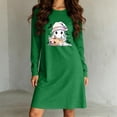 thumbnail image 6 of Taqqpue Womens Halloween Cotton Nightgown Long Sleeves Round Neck Sleepshirt Print Nightshirt Casual Plus Size Knee Length Sleep Dress Pullover Halloween Pumpkin Printed Sleep Shirt for Women, 6 of 6