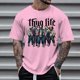 thumbnail image 2 of Playeras Hombre Cuello V Camiseta Casual De Manga Corta Con Estampado Para Hombre Tops De Moda C, 2 of 4