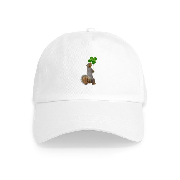 CafePress - Squirrel 4 Leaf Clover - Adjustable 100% Brushed Unisex Casual Cotton Baseball Cap, Beige, 1