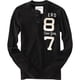 thumbnail image 1 of Aeropostale Aero 87 - Camiseta henley de manga larga para hombre, color negro, extragrande, 1 of 1