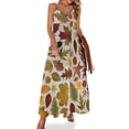 thumbnail image 1 of Nuevo vestido sin mangas AutumnLeafSpeckle, vestidos de noche de lujo para mujer , vestidos para eventos especiales, vestido de verano suelto, 1 of 7