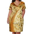 thumbnail image 1 of Garlic Bread Back Lacing Backless Dress Square Neck Dress Fashion Design Large Size Loose Dress Garlic Garlic Bread Garlic, 1 of 5