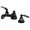 Matte Black, variant on Kingston Brass KS4460KL Whitaker Widespread Bathroom Faucet with Brass Pop-Up, Matte Black