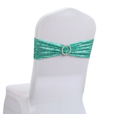 

Event Tents 10x10 Holiday Party Decorative Chair Cover Bow Back Flower Elastic Bandage Sequin Bandage