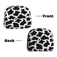 thumbnail image 4 of Goofa Cow Print Black White Pattern 2 PCS Car Headrest Cover, Headrest Protector,Universal Interior Car Accessories, 4 of 6