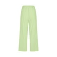 thumbnail image 5 of Button Pants For Women Wide Leg Casual Pants With Pockets Lightweight High Waisted Adjustable Tie Knot Loose Trousers Womens Casual Pants Drawstring Sweat Pants Women Casual plus Size Loose Pants for, 5 of 5