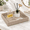 Stripe Latte, variant on Valet Tray Desk Organizer Pu Leather Catchall