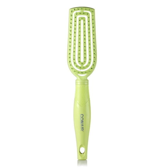 Conair Flexi Head Slim Cushion Brush with Dual Flex Bristles, Detangling Hair Brush