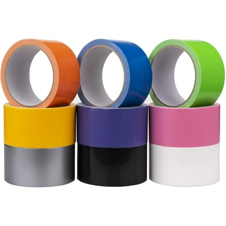 HTAIGUO Colored Duct Tape, 9 Color Duct Tape, 2 inch x 10 Yard Rolls ...