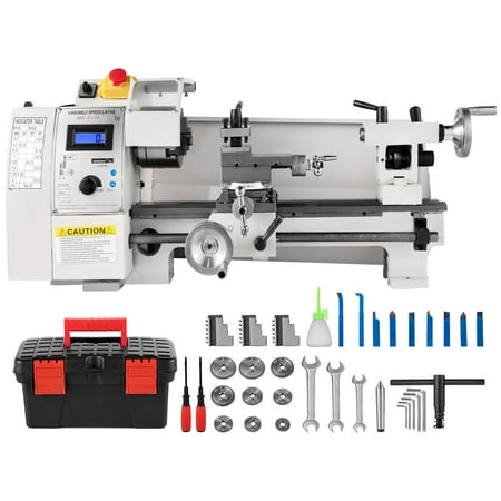 VEVOR Mini Metal Lathe 8"x14" Metalworking Machine Variable Speed 2250 RPM 650W 110V