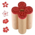 thumbnail image 1 of FRCOLOR 4 Pcs Wood Stamps Vintage Style Flower Pattern Seals for Diary Planner Decoration, 1 of 5