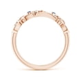 thumbnail image 3 of ANGARA Natural Vintage Style Blue Sapphire and Diamond Flower Scroll Ring in 14K Rose Gold for Women (Size-1.5mm) | September Birthstone, Anniversary, Jewelry Gift for Women | Natural Sapphire Ring, 3 of 10