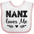 thumbnail image 3 of Inktastic Nani Loves Me Baby Clothes Girls Baby Bib, 3 of 4