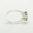thumbnail image 5 of LBG 10k White Gold Cultured Pearl & Pink Tourmaline Womens Anniversary Ring - Size 4.75, 5 of 6
