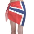 thumbnail image 2 of Swimsuit Coverups For Women Norway Flag Sarong Beach Bikini Wrap Sheer Short Skirt Chiffon Scarf For Swimwear, 2 of 7