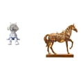 thumbnail image 1 of Estatua de caballo nórdico, escultura, figura decorativa, adorno de resina grabada, animal, estantería, entrada, sala de estar, hogar, ofic, 1 of 8